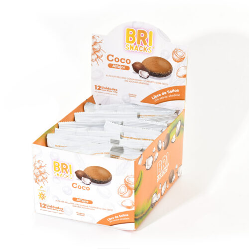 Caja display de alfajor coco